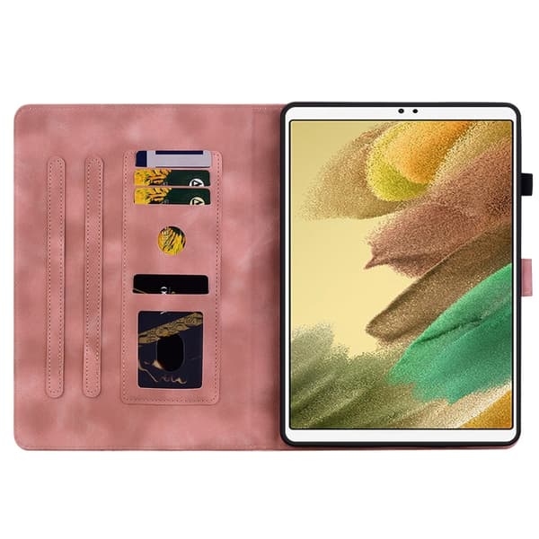 Samsung Galaxy Tab A7 Lite 8.7 Lily Prägad Läderfodral Rosa