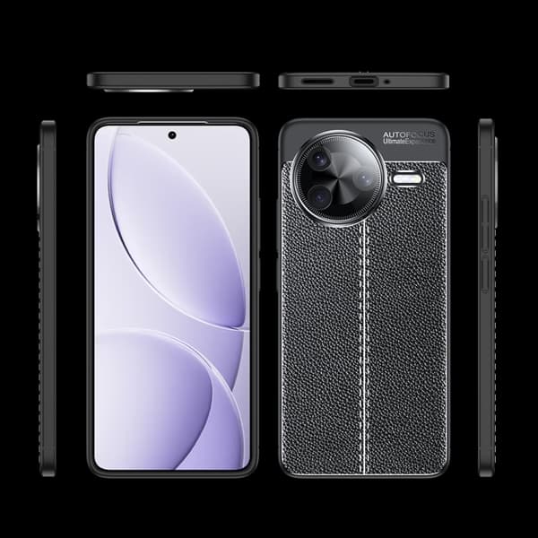 Redmi K80 Pro - Litchi Textur, Stötsäker TPU Mobilskal