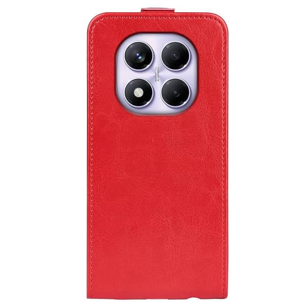 Redmi Note 14 Pro 4G R64 - Texturerad Enkelsidig Vertikal Flip Läderfodral Röd