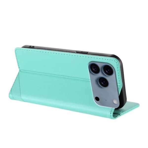 iPhone 18 Pro Max / iPhone 17 Pro Max Skal läderfodral - Prägad Multifunktionell Plånbok - Retro Läder Mintgrön