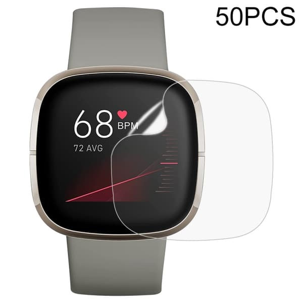 För Fitbit Sense 50 PCS Soft Hydrogel Film Watch Screen Protector