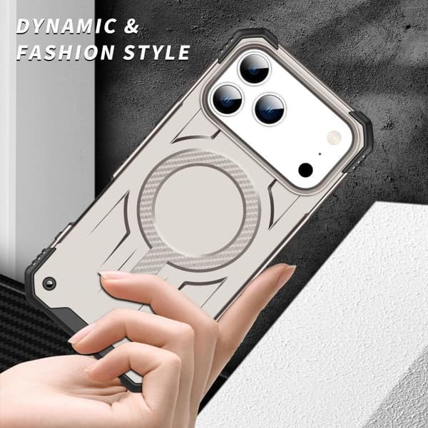 iPhone 18 Pro Max / iPhone 17 Pro Max Skal med MagSafe TPU Hybrid PC Guld