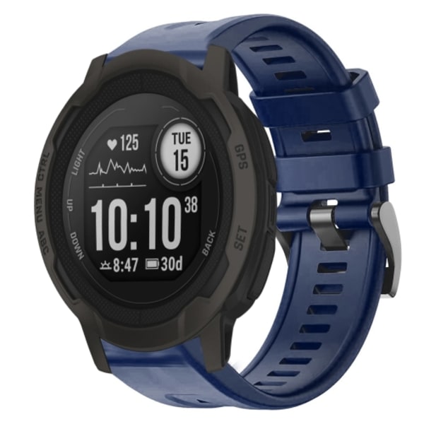 För Garmin Instinct 2 metallspänne i enfärgad watch Midnight Blue