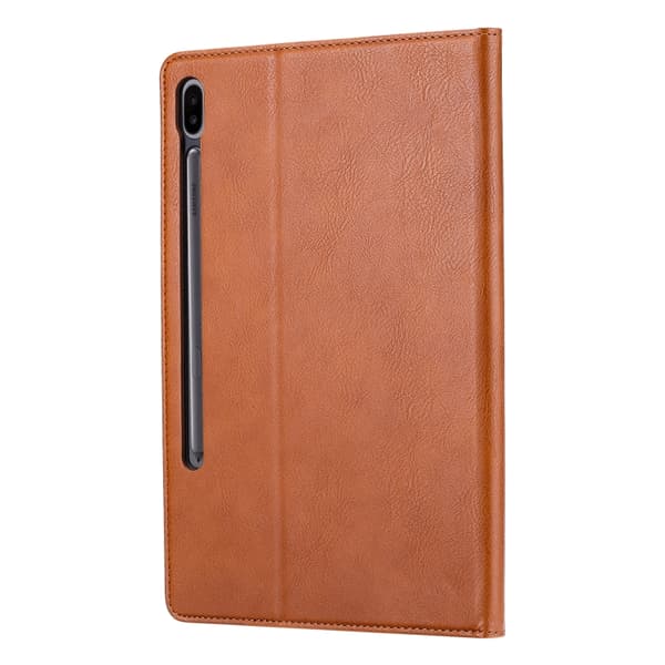 Samsung Galaxy Tab S8+ X800 Läderfodral med Textur Brun