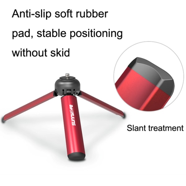 Sunnylife TY-Q9404 för GoPro11 / Insta360 X3 Pocket Desktop Tripod Stand Standard Edition Röd