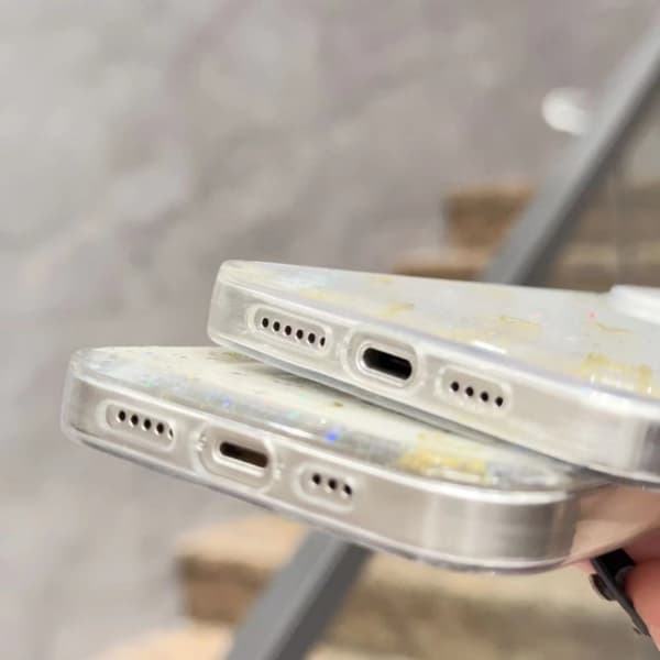 iPhone 16 Pro Max Moon Star Skal med Glitter Epoxy TPU