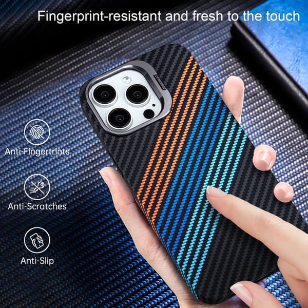 iPhone 16 Pro Max Kolfiber Linshållare MagSafe Magnetisk Skal