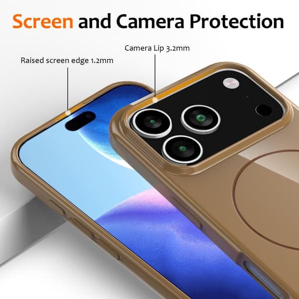 iPhone 18 Pro Max / iPhone 17 Pro Max Skal - Glansigt TPU, Stötsäker MagSafe med Lanyard Guld