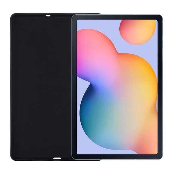 Samsung Galaxy Tab S6 Lite Solid Färgad Silikonfodral, Stöttåligt Svart