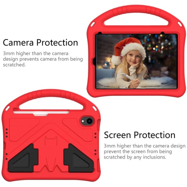 iPad mini 6 / mini 2024 Skal i EVA med Stöd - Stöttålig Tablet Case Röd