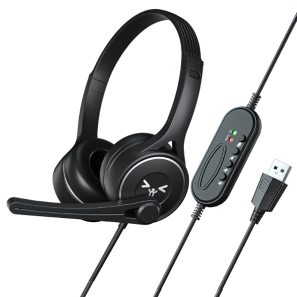 SOYTO SY-G30 Trådbundet brusreducerande ergonomiska spelheadset, Gränssnitt: USB Svart