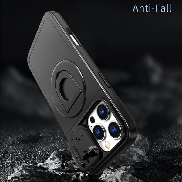 iPhone 16 Pro Max Camshield MagSafe Ring Holder Armor Skal Svart