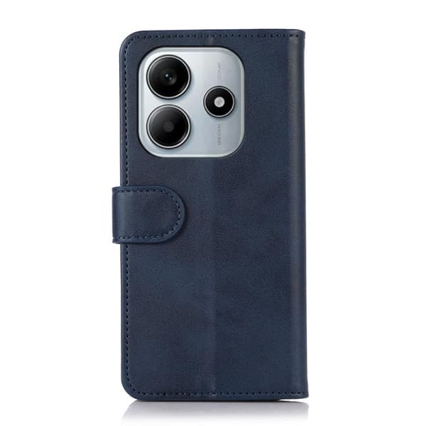 Redmi Note 14 4G - Mobilfodral i Ko-Läder med Textur Blå
