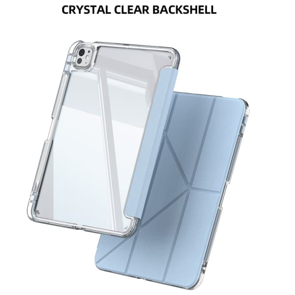 iPad Pro 13 2024 - Mutural Y-Formad DeformationsSkal Läder Fodral Grå