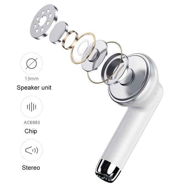 Yesido TWS09 TWS trådlösa Bluetooth-hörlurar Vit