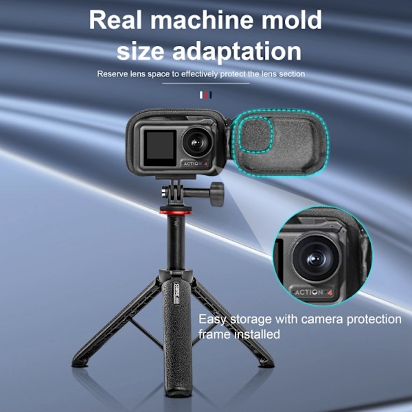 STARTRC Kameraväska i PU-läder för Insta360 GO3 / DJI Action 3 / 4