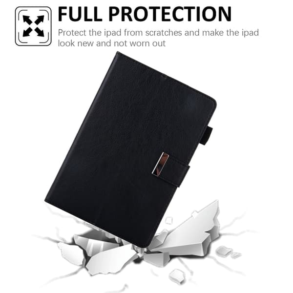 iPad mini 6 / mini 2024 Fodral i Smart Läder med Deformationshållare för Tablet Svart