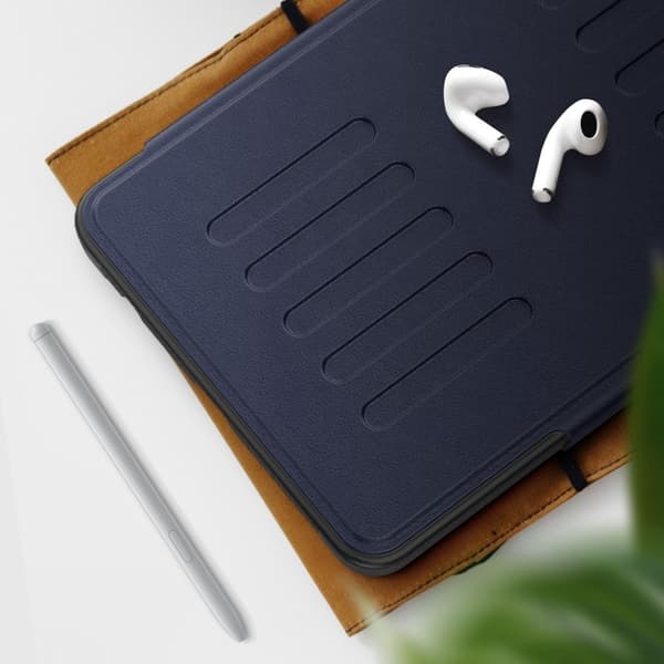 Samsung Galaxy Tab A9 / A11 Magnetiskt läderfodral Marinblå