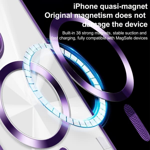 iPhone 16 Pro Max Glaring CD Textur MagSafe Skal Kunglig blå