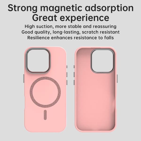 iPhone 16 Pro Max Glitter Series Magsafe PC Hybrid TPU Skal Röd