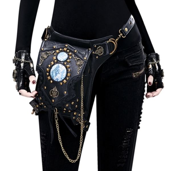 FHG082BK Dam Multifunktionell En-axlad Crossbody Väska Midjeväska