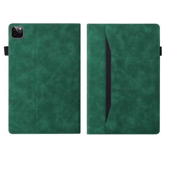 iPad Pro 13 2024 Skal i Spaltad Stötsäker Läderfodral Grön