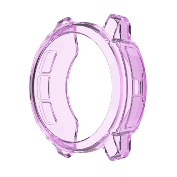 För Garmin Instinct 2 Half Coverage Hollowed TPU Watch Case Transparent Purple