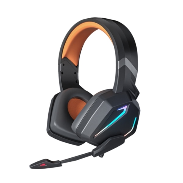 Soyto SY-G20 RGB Dual Streamer Gaming Computer Headset, Style: Lighting Version Svart Orange
