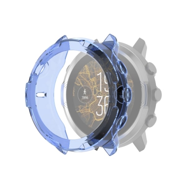 För Suunto 7 Half Coverage ihåligt TPU- case Transparent Blue