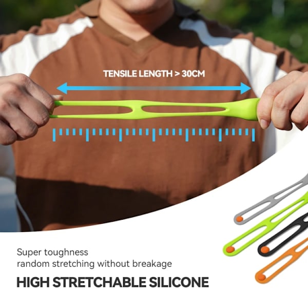 TELESIN TLQ-005 Elastisk snabbkopplingsstativ Multifunktionellt fast silikonband Tillbehör Grön