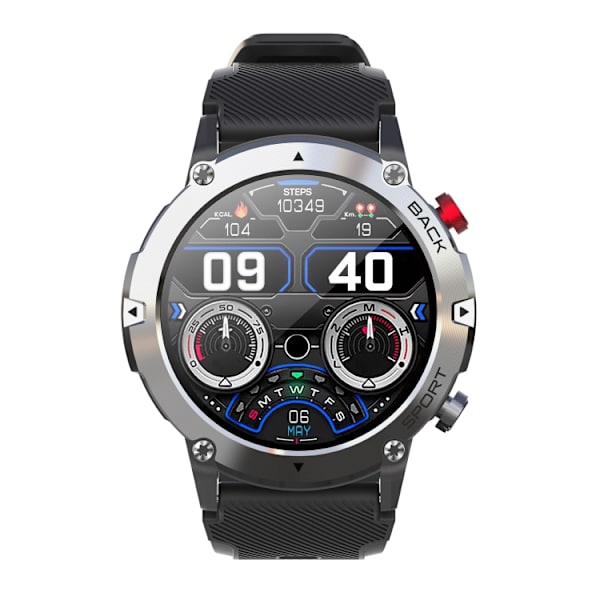 LEMFO LF26MAX 1,32 tums HD rund skärm Smart Watch Stödjer Bluetooth-samtal Silver