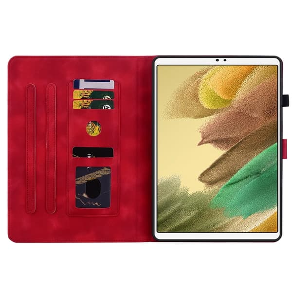 Samsung Galaxy Tab S5e T720 Lily Prägad Läderfodral Röd