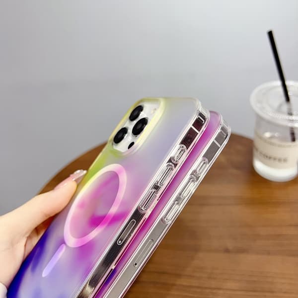 iPhone 16 Pro Max Gradient MagSafe PC Hybrid Skal - Skydda din telefon med stil! Blå