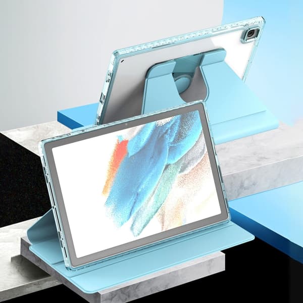 Samsung Galaxy Tab A8 360° Rotationsställ i Läder Lila