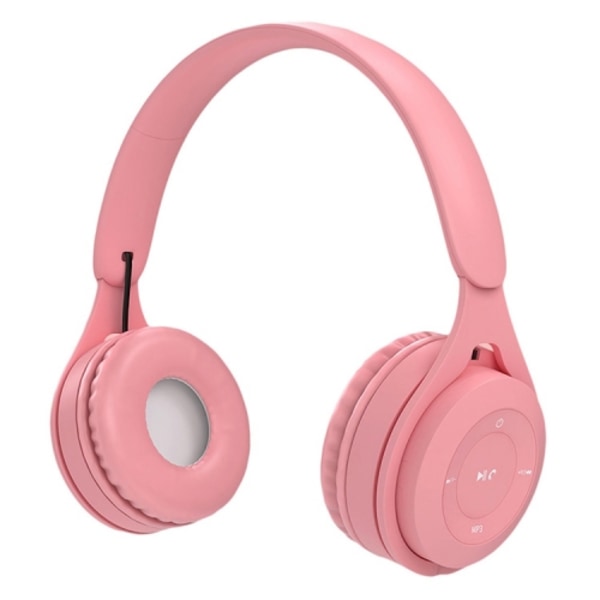 Y08 Hifi ljudkvalitet Macaron Bluetooth-headset, stödjer samtal och TF-kort och 3,5 mm AUX Rosa