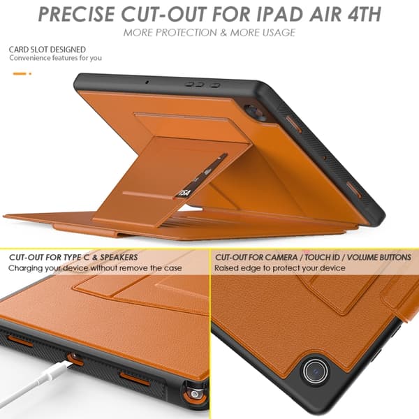 Samsung Galaxy Tab A8 10.5 (2021) Smart B Magnetiskt Läderfodral Brun