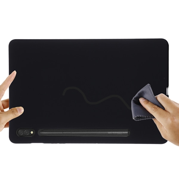 Samsung Galaxy Tab S9 Ultra / S10 Ultra Skal i Ren Färg av Flytande Silikon, Stötsäker Svart