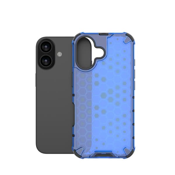 iPhone 17 Skal med Honeycomb Stötskydd Blå