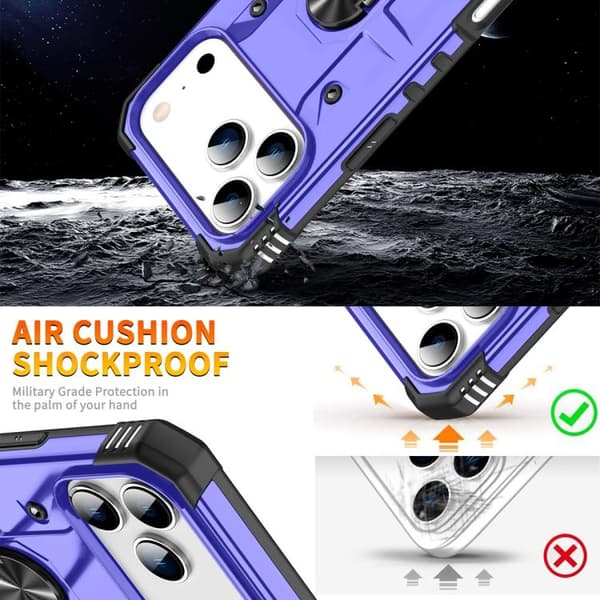 iPhone 18 Pro Max / iPhone 17 Pro Max Skal med Ringhållare Purpur