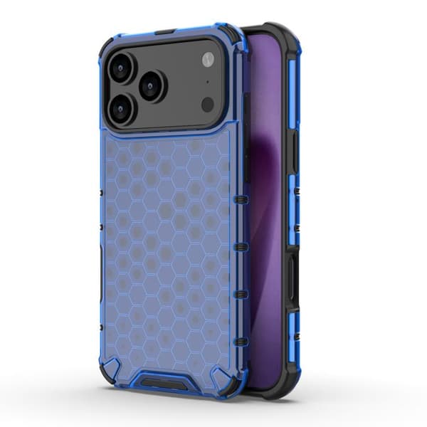 iPhone 18 Pro Max / iPhone 17 Pro Max Skal med Honungskombination och Stötskydd Blå