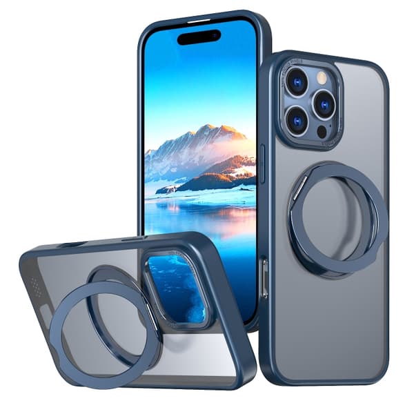 iPhone 16 Pro Wing Series MagSafe Magnetisk Ringhållare Skal Blå