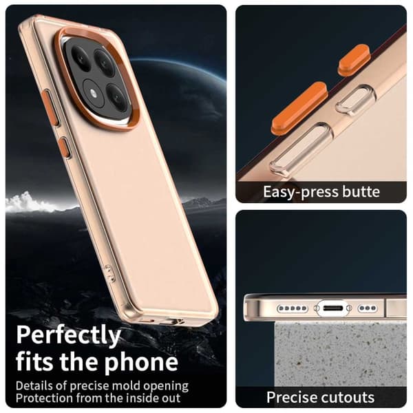 Redmi Note 14 Pro+ 5G - Candy PC Hybrid TPU Stöttåligt Mobilskal Orange
