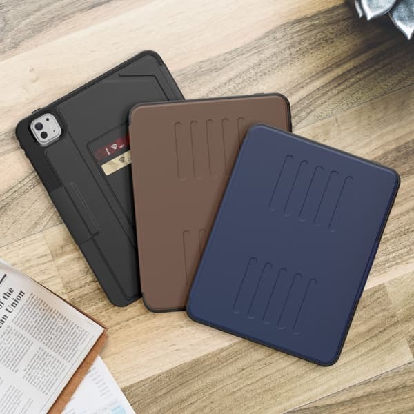 iPad Pro 11 2024 Skal - Magnetiskt Läderfodral Marinblå