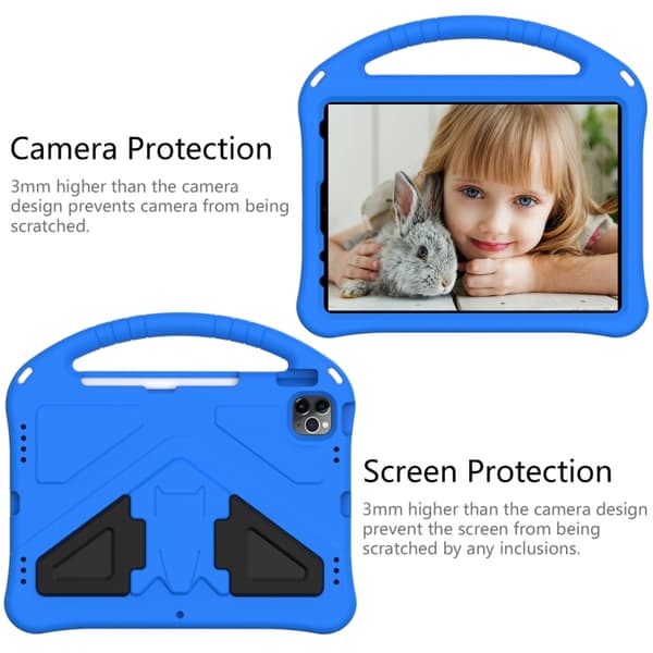 iPad Pro 11 2024 Skal i EVA med Stöd - Stöttålig Tablet Case Blå