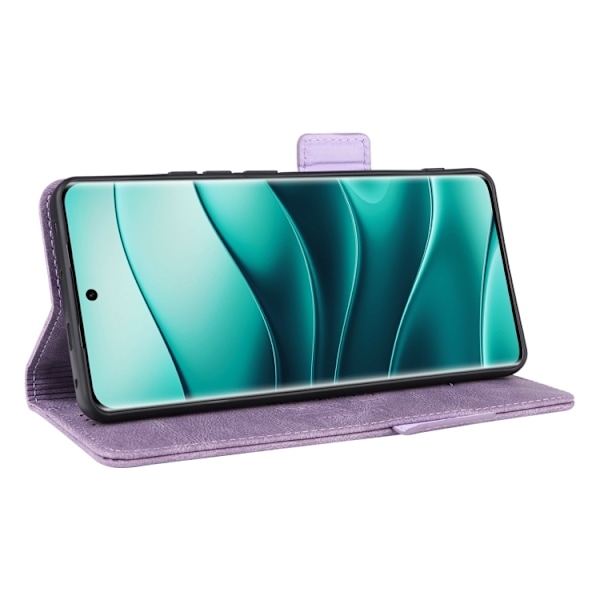 Redmi Note 14 Pro / Note 14 Pro+ 5G Magnetisk Låsfunktion Läderfodral Purpur