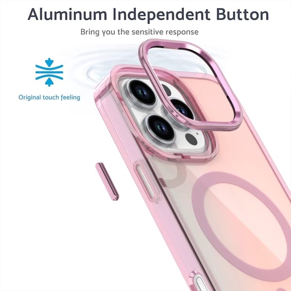 iPhone 16 Pro Bright Shadow Magsafe Färgförändring Skal Rosa