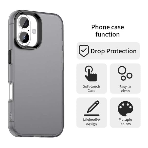 iPhone 17 Skal - Candy PC Hybrid TPU Stötsäker Svart