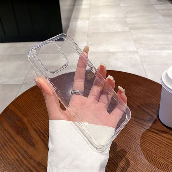 iPhone 16 Pro Max Skal med Stjärnhimmel Glittrande Klar TPU