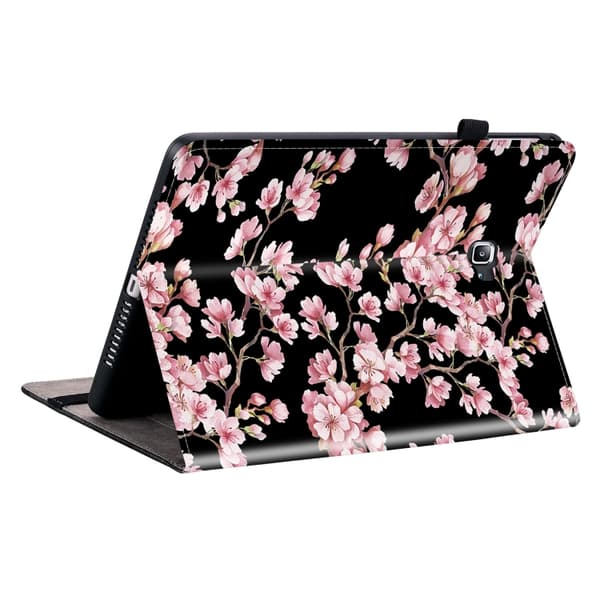 Samsung Galaxy Tab A 10.1 (2016) Läderfodral med Kristalltextur Plommonblomma