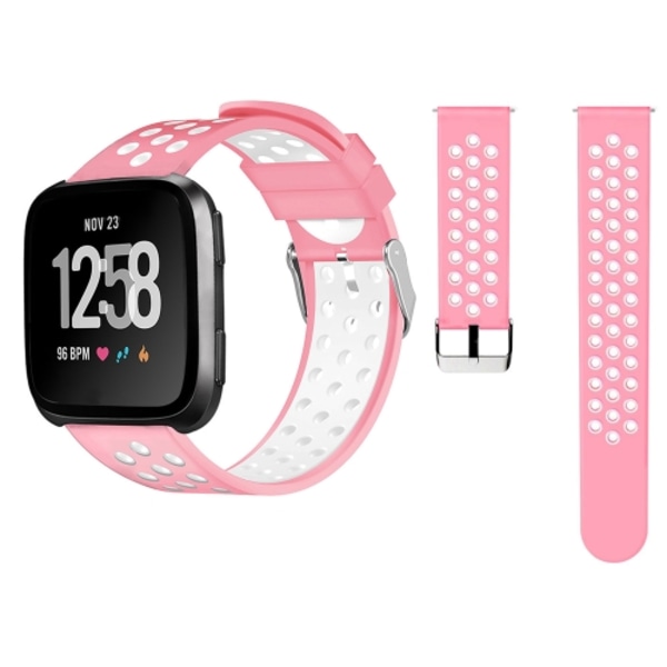 För Fitbit Versa Simple Fashion Silicone Watch Band Pink